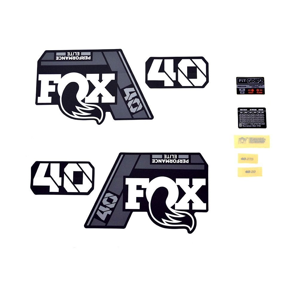 Decal Kit: 2021 40 P-SE Gray Logo Matte Black Fork