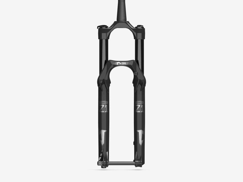 BOMBER Z, 29IN, MARZOCCHI, 170, GRIP, SWEEP-ADJ, SHINY BLK, NEUTRAL/GLOSS BLK LOGO, 15QRX110, 1.5 T,
