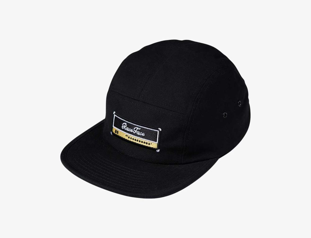 Amped 5 Panel Hat-Black-O/S