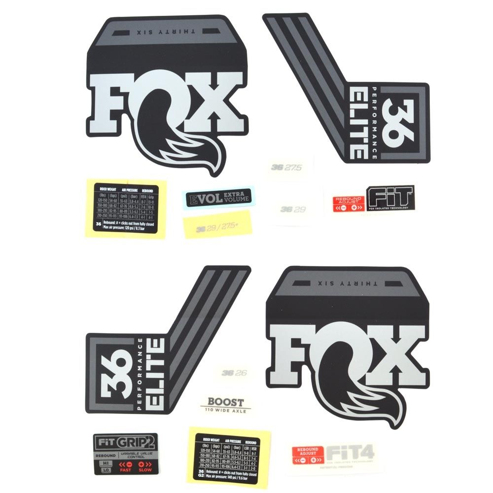 Decal Kit: 2019 36 P-Se Gray Logo Matte Black Background