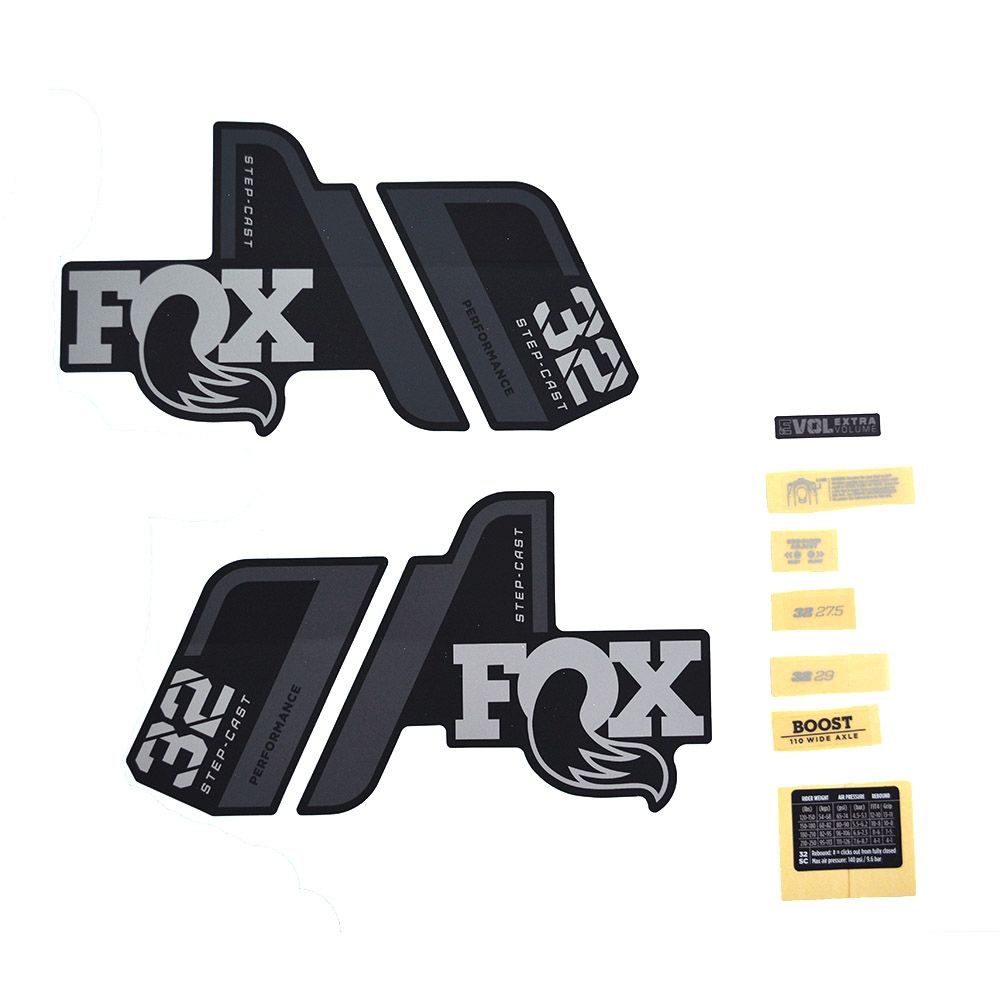 Decal Kit: 2021 32 SC P-S Gray Logo Matte Black Fork