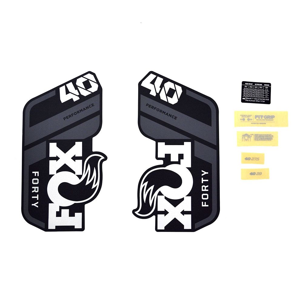 Decal Kit: 2021 40 P-S Gray Logo Matte Black Fork