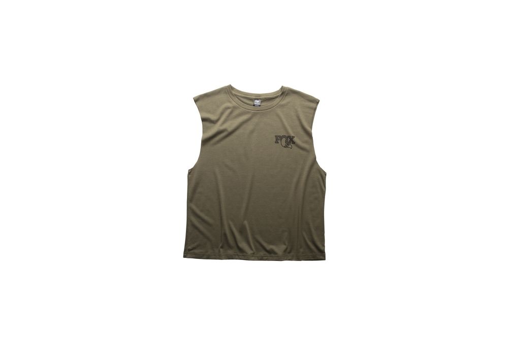 Textured Sleeveless Women''s Tee Green