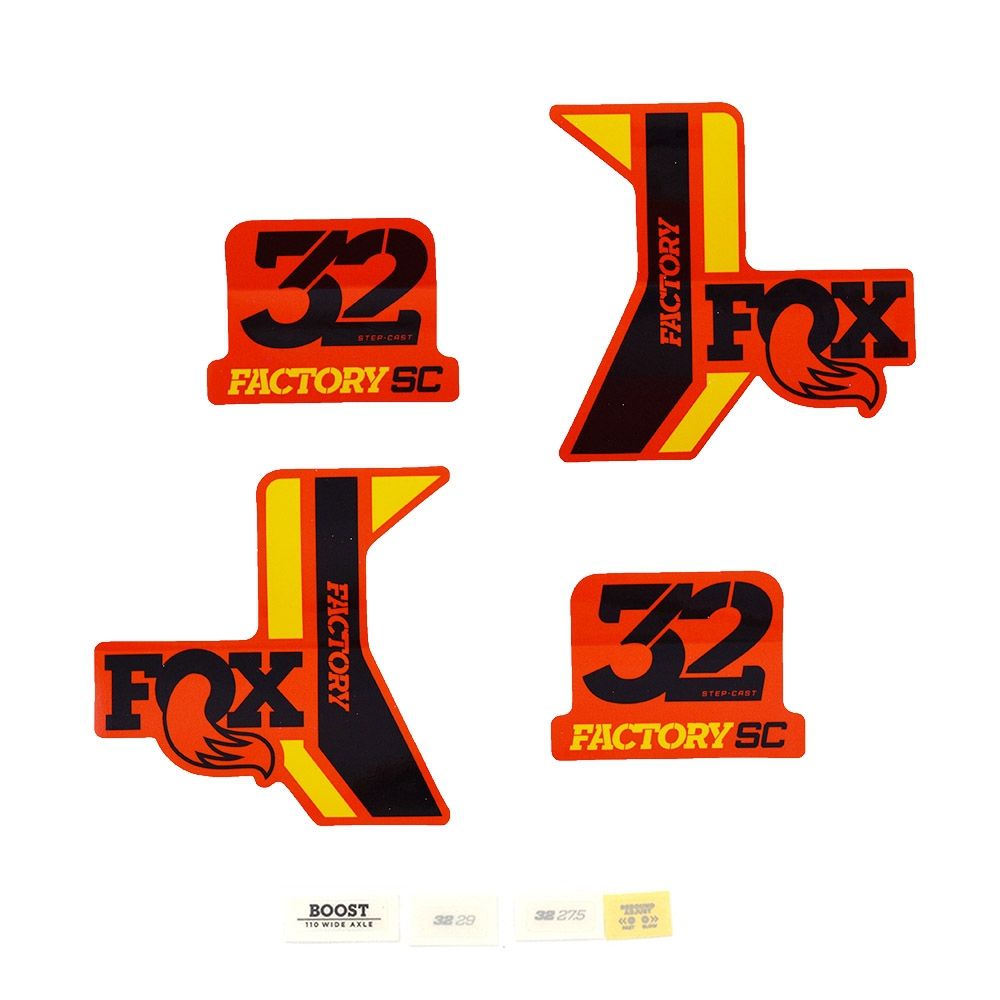 Decal Kit: 2017 32 SC Factory BLK/Yellow Orange Bkgrnd