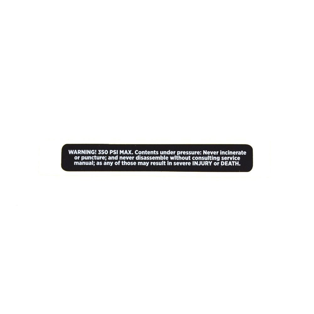 Decal: 350 PSI Max Eyelet Decal with Warning