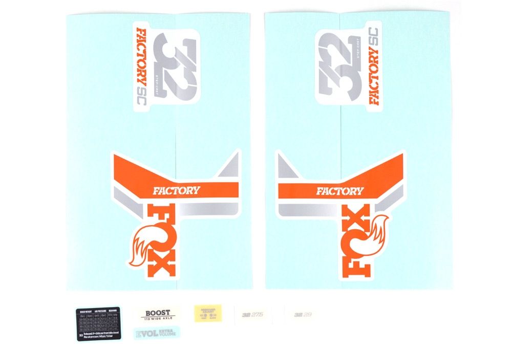 Decal Kit: 2018 32 SC F-S Orange/White Logo Gloss White Background