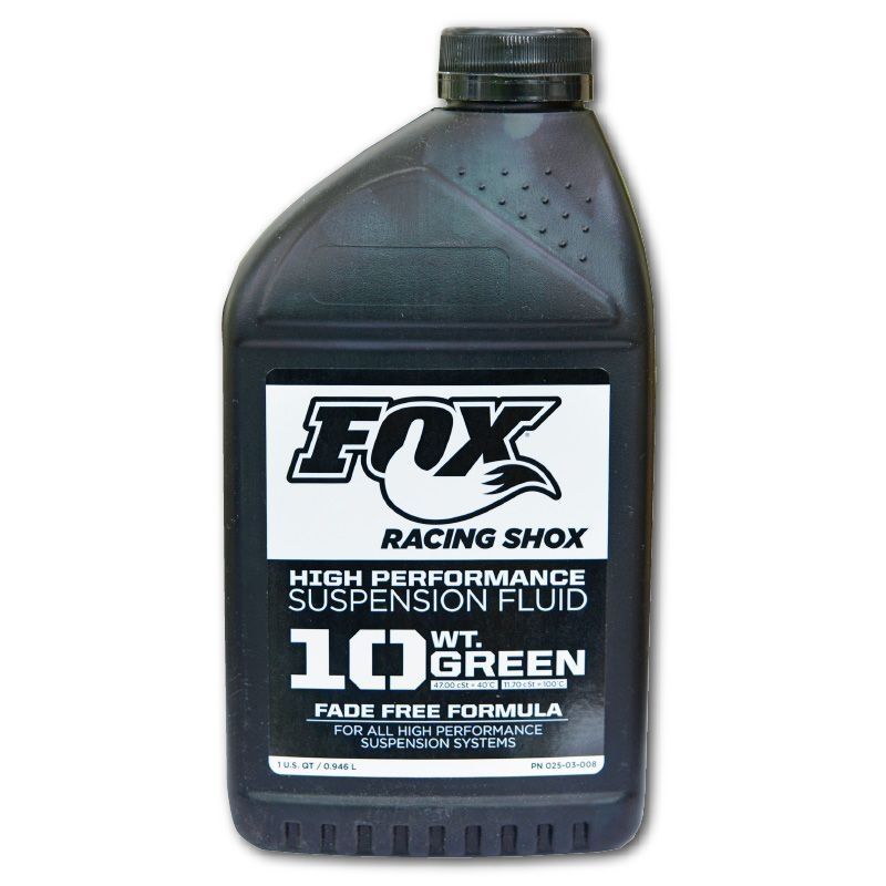 Oil: AM FOX Suspension Fluid 946ml 32 oz 10 WT Green