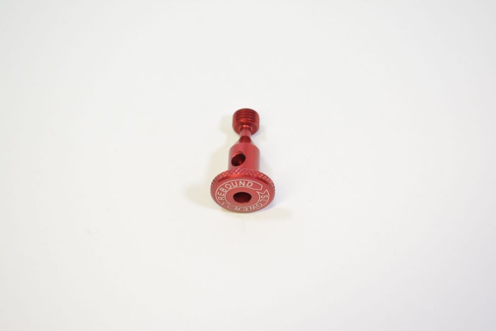 Damping Adjust Part Knob RD Adjust .925 TLG .560 OD w/ Hole Al 7075 Red Ano III