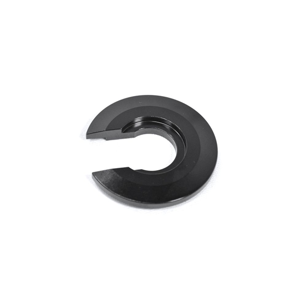 Spring Retainer: Slotted (Ø1.350 Perch 9mm Shaft) Al 6061 Black Ano III