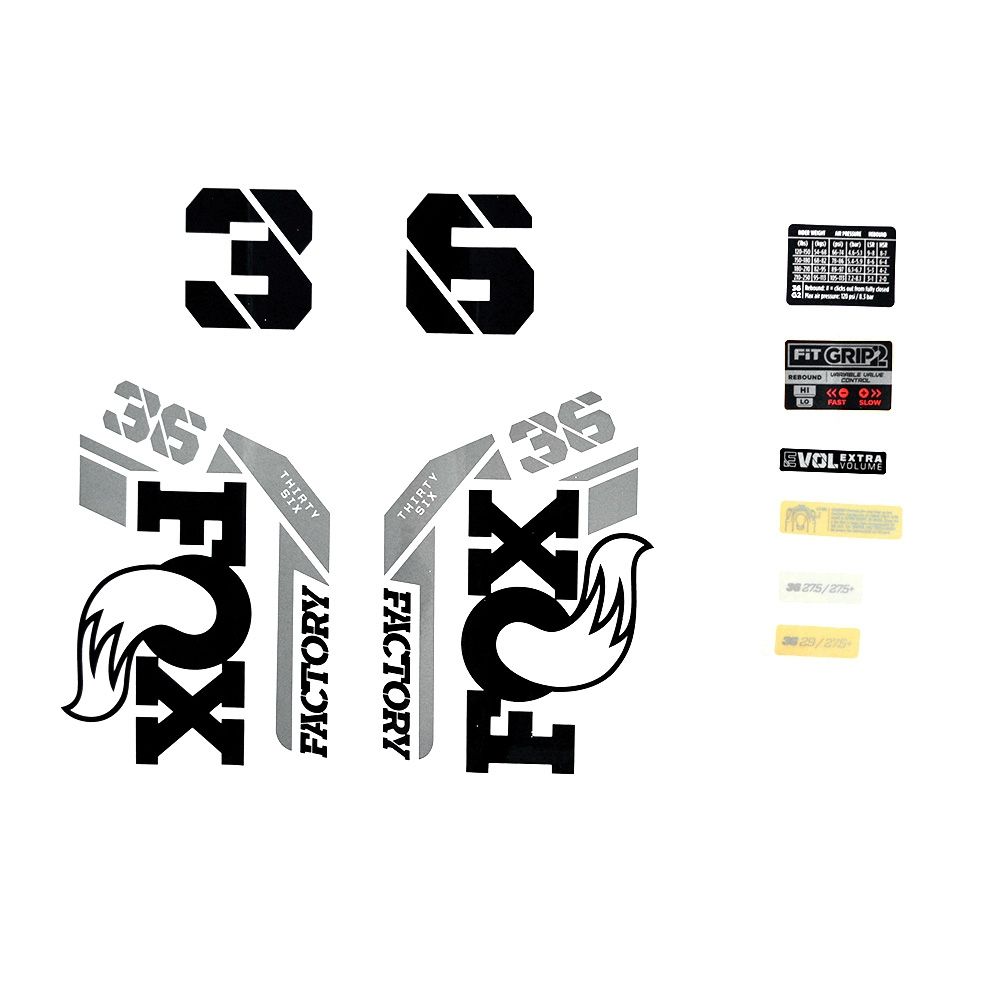 Decal Kit: 2021 36 F-S Black Logo Shiny Orange Fork