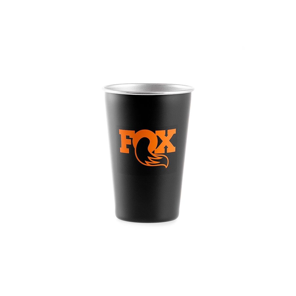 Fox stainless steel pint glass - Black 400ml