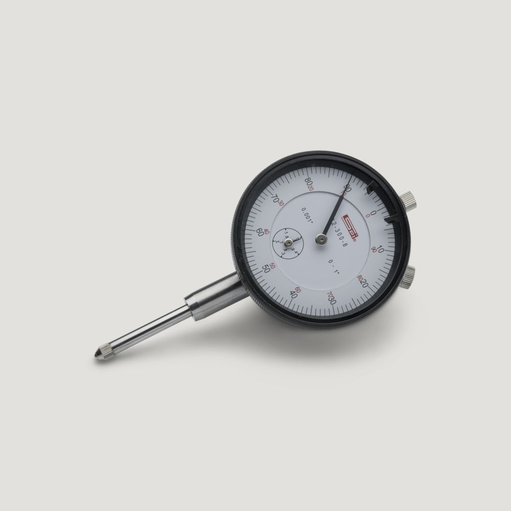 Tooling: Dial Indicator 1" Measuring Range 0.001" Graduation 3/8" Stem Diameter