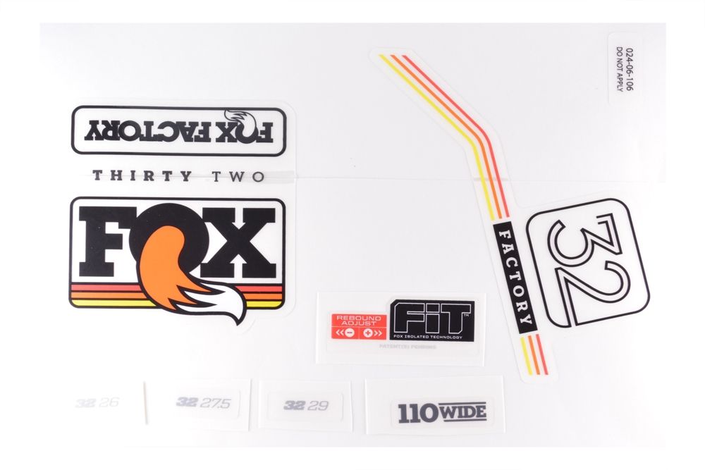 Decal Kit: 2016 32 Factory Series Black/Multi Logo