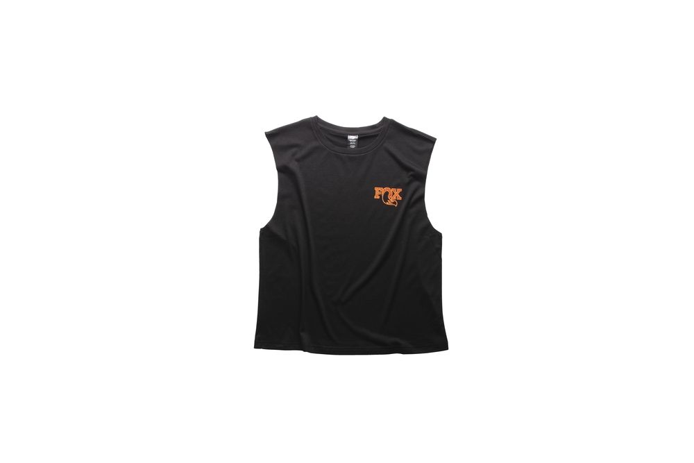 Textured Sleeveless Women''s Tee Black